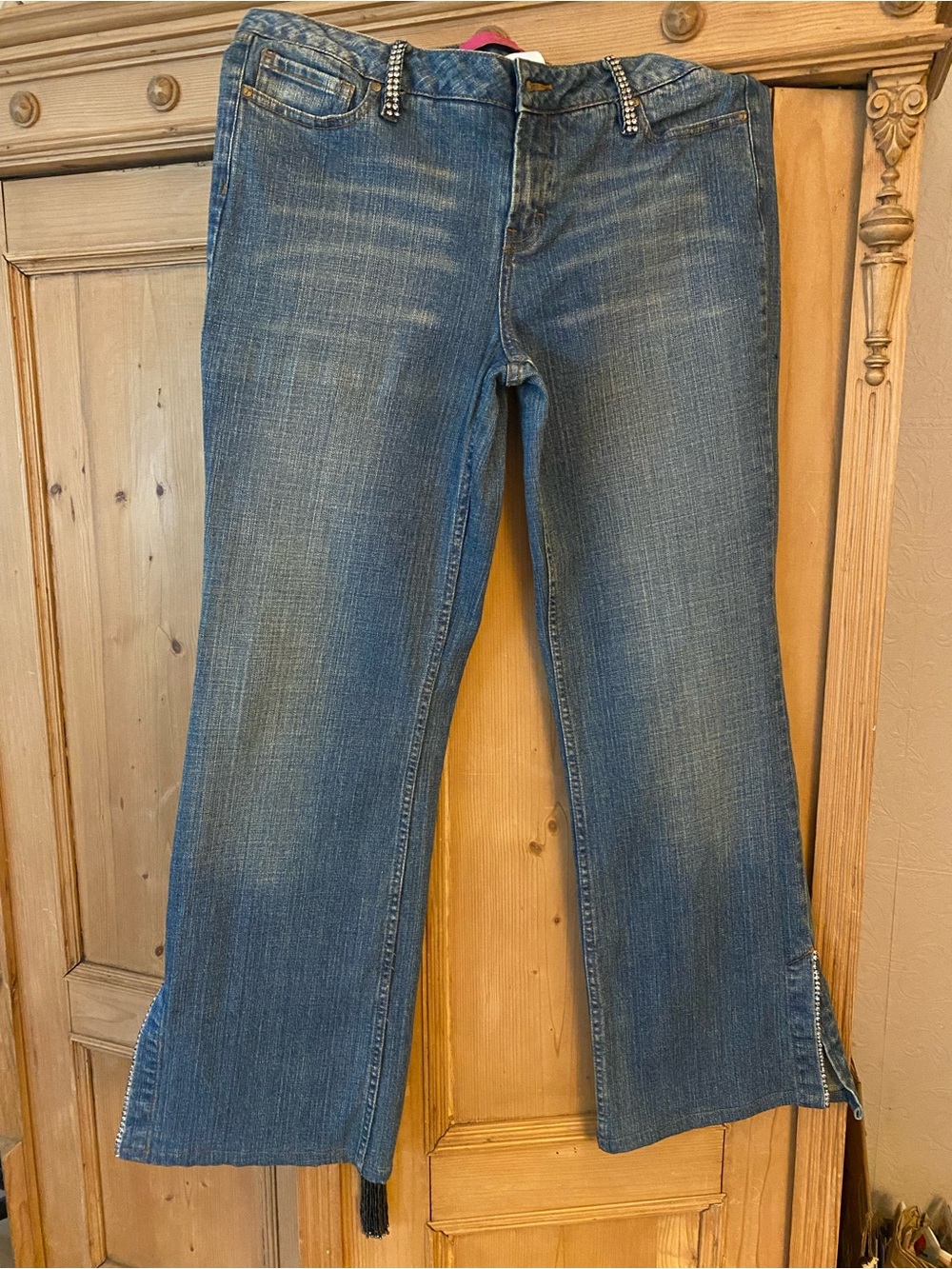 Thalia Sodi Faded Blue Wide Leg Jeans